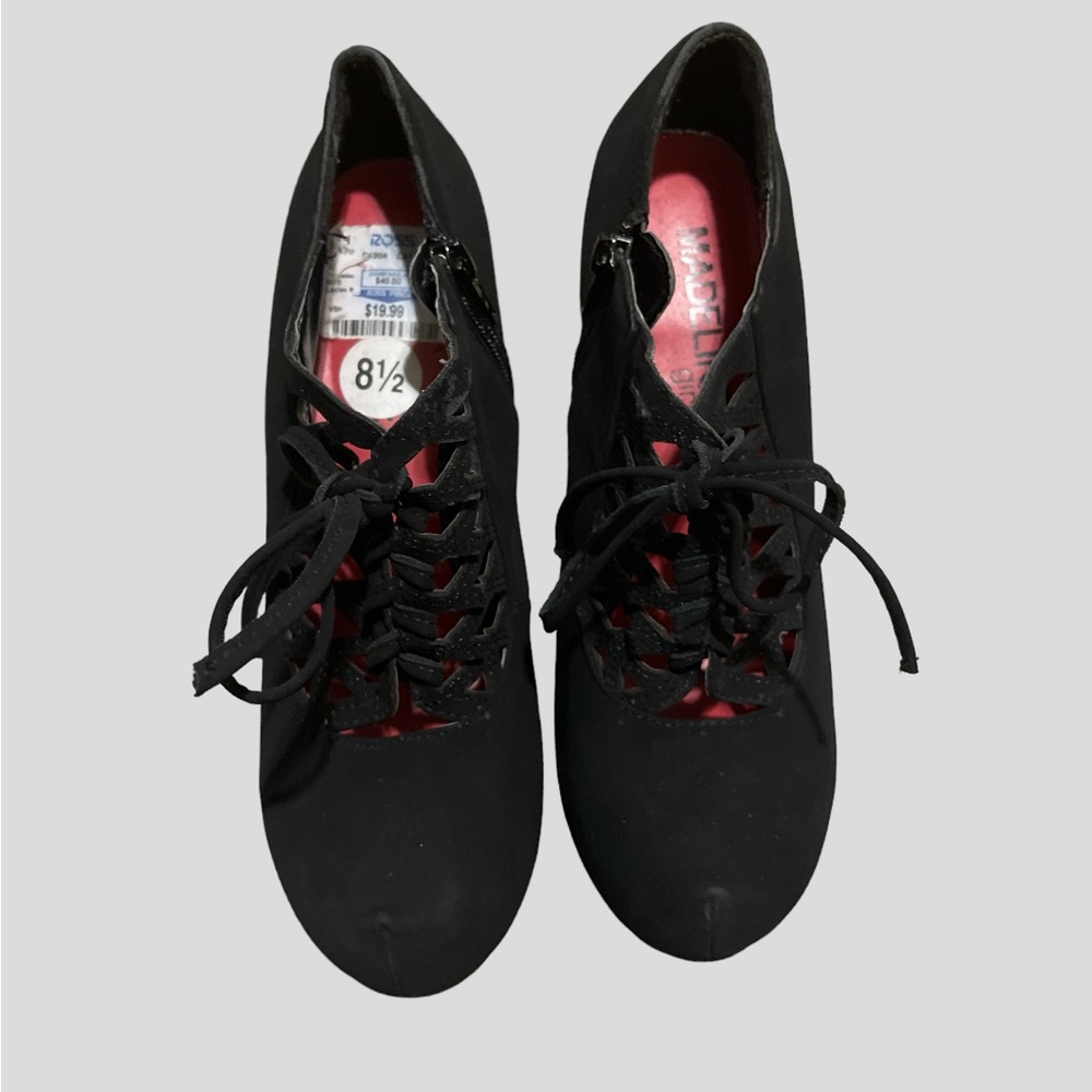 Madeline Girl Maryjane Black Pumps Heels Size 8.5M - Picture 5 of 9